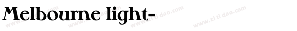 Melbourne light字体转换